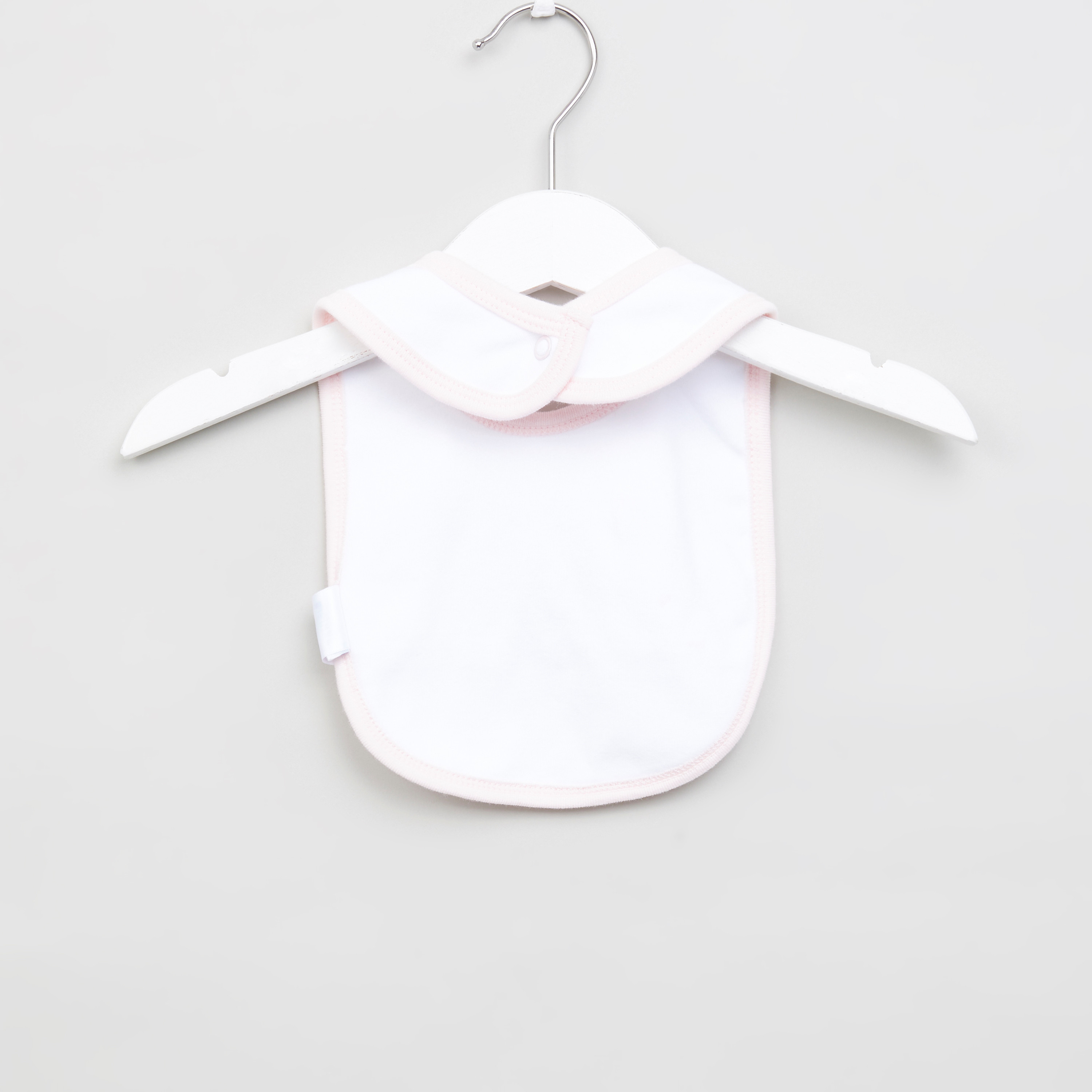 Juniors Frill Detail Bib with Rose Applique and Snap Button Closure-baby-feeding-bibs-image-3
