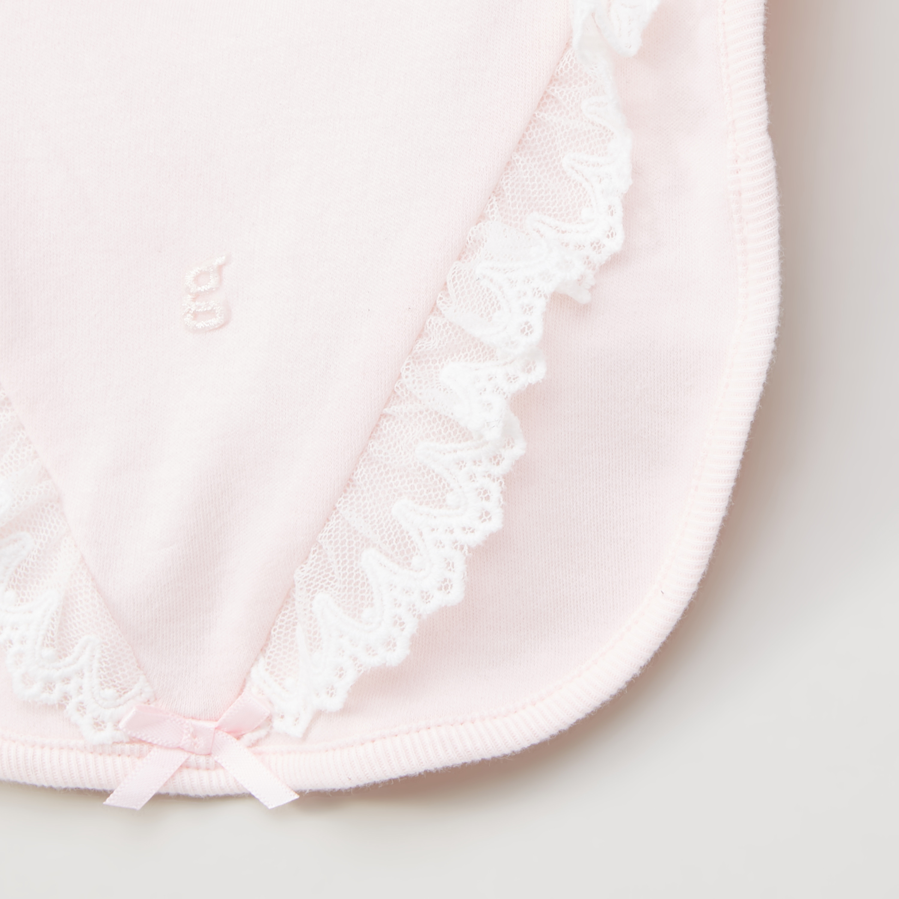 Giggles Lace Detail Bib with Snap Button Closure-baby-feeding-accessories-image-2