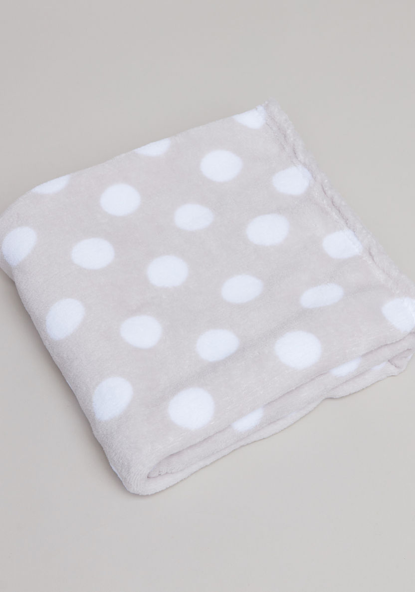 Juniors Polka Dot Printed Fleece Blanket and Cap - 76x100 cms-Blankets and Throws-image-1
