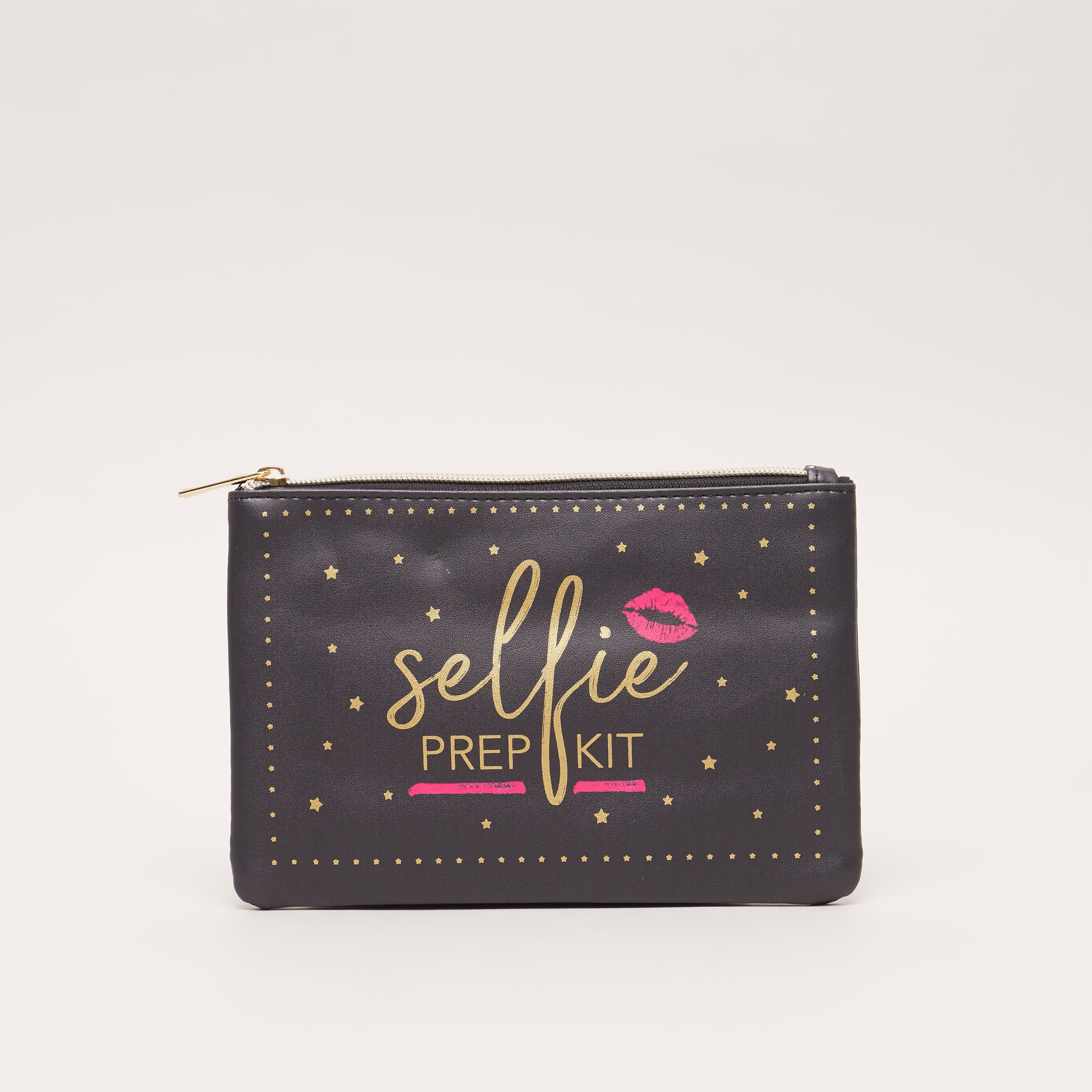 شنطة أدوات تجميل بطبعات سيلفي بريب كيت من جلام فام-beautyandpersonalcare-makeup-brushesandaccessories-makeuppouches-image-1