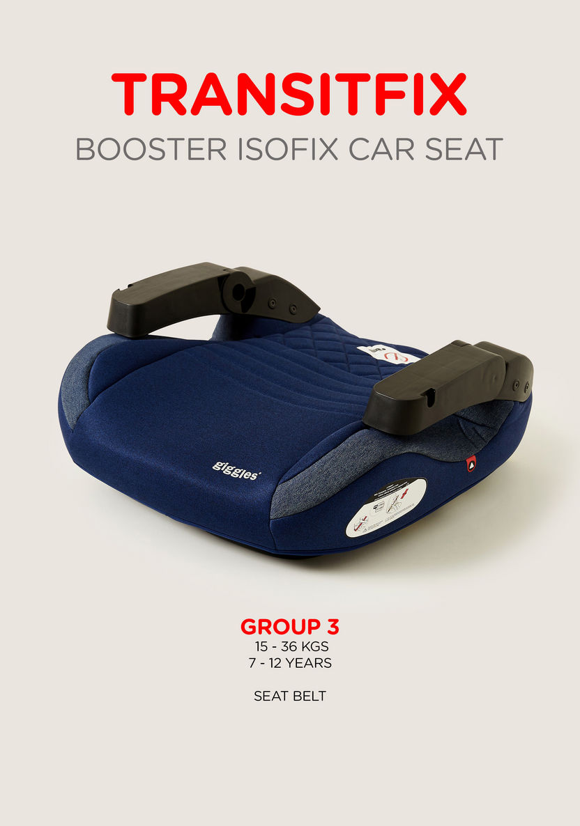 Giggles Transitfix Booster Car Seat - Grey (7 years to 12 years)-Car Seats-image-5