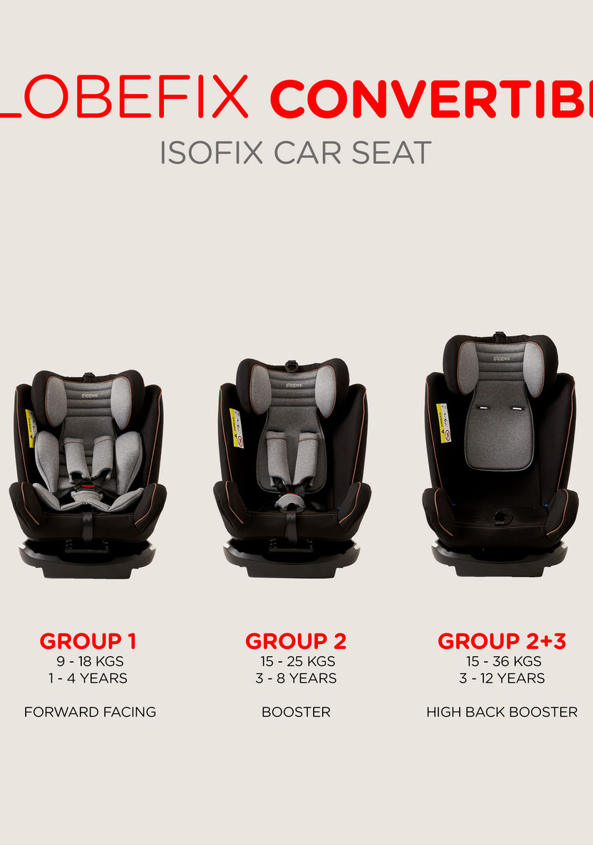 Giggles Globefix 3-in-1 Convertible Car Seat (Ages 1 to 12 years)-Car Seats-image-3