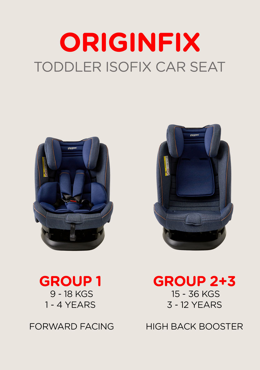 Giggles Originfix 3-in-1 Toddler Carseat (Ages 1-12 years)-Car Seats-image-3