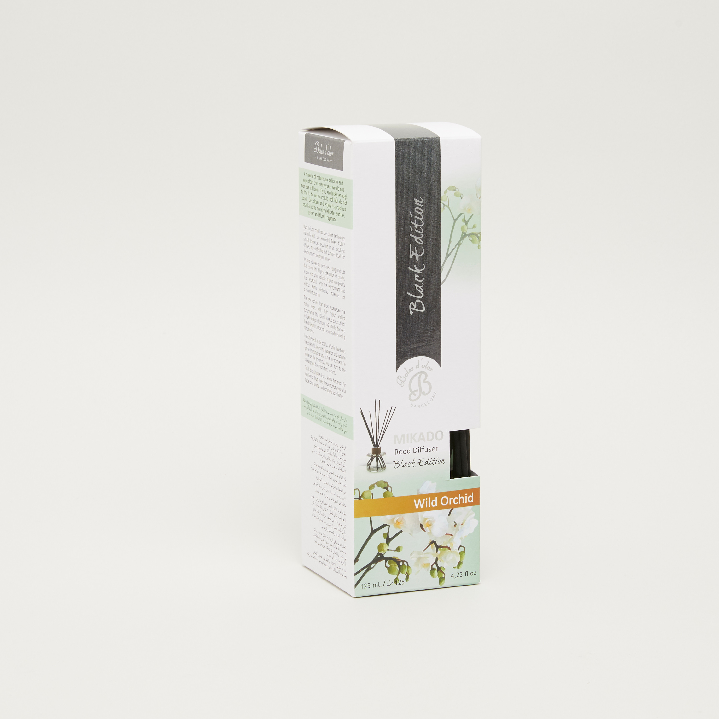 Boles d' Olor Flor de Loto Black Edition Mikado Reed Diffuser - 125 ml-household-homefragrance-reeddiffusers-image-1