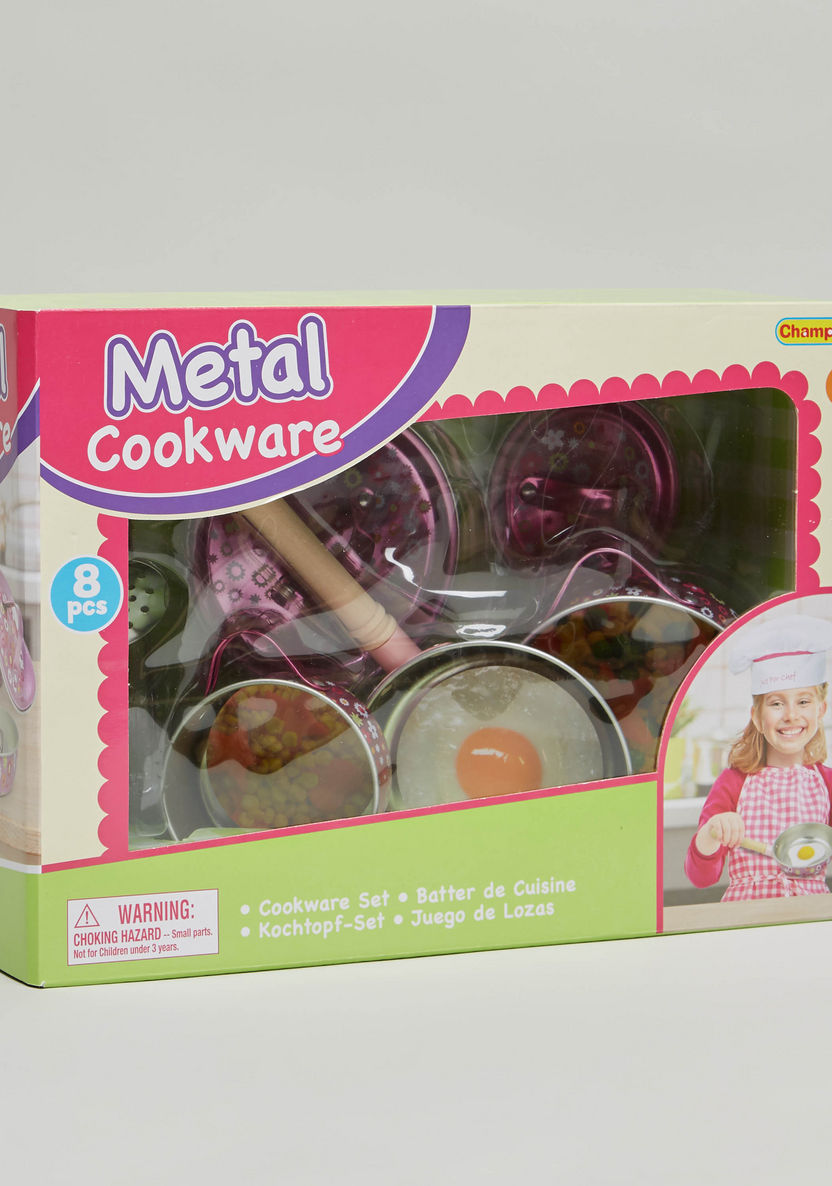 Champion Printed 8-Piece Cookware Playset-Role Play-image-0