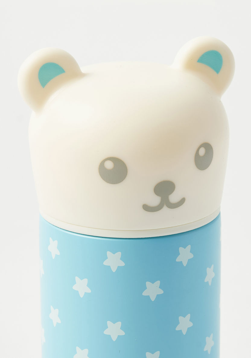 Juniors Printed Thermos Flask with Teddy Bear Shaped Cap - 250 ml-Accessories-image-1
