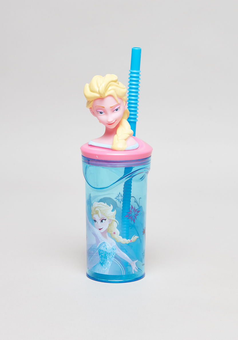 Elsa 3D Tumbler with Straw - 360 ml-Mealtime Essentials-image-0