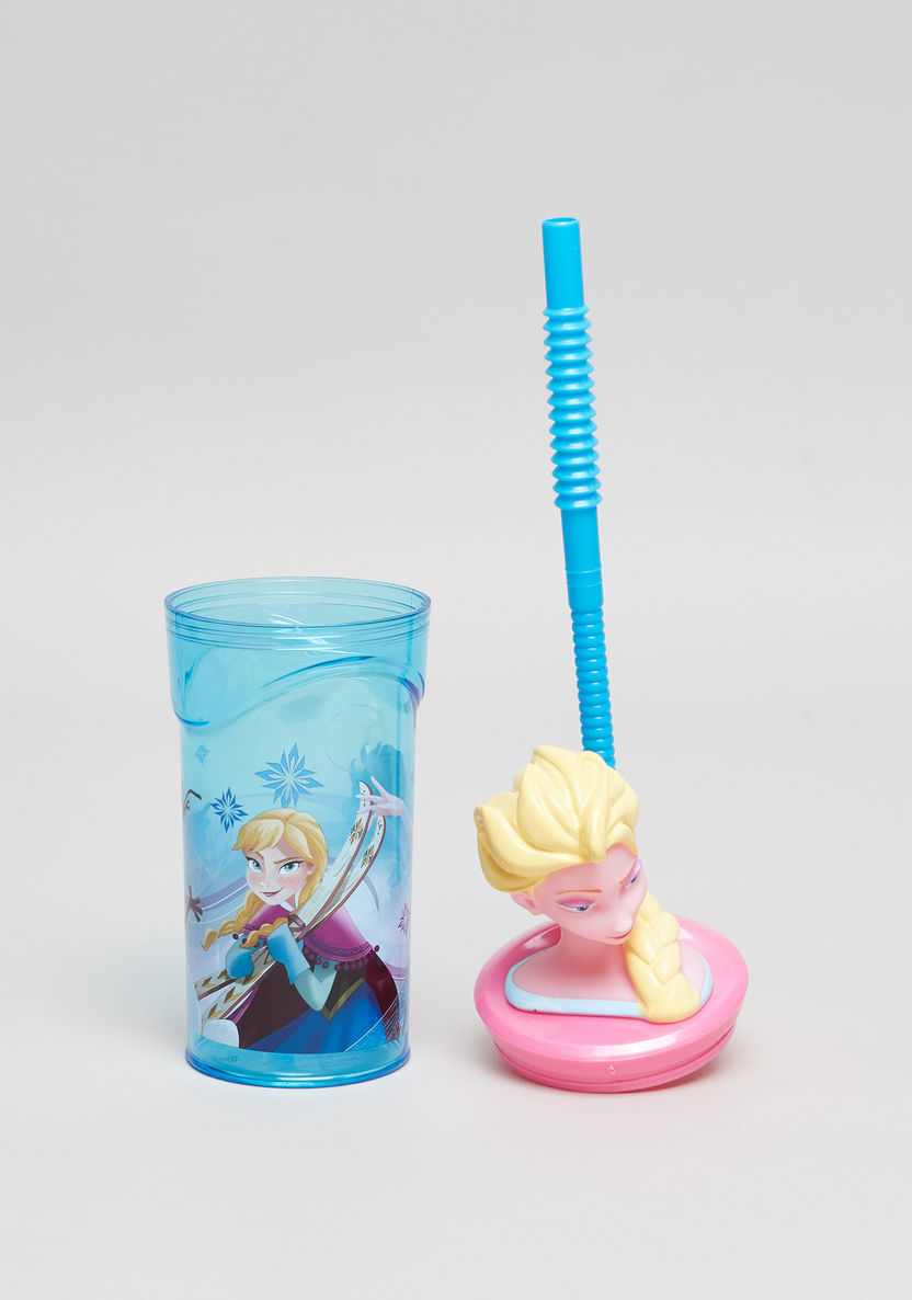 Elsa 3D Tumbler with Straw - 360 ml-Mealtime Essentials-image-2
