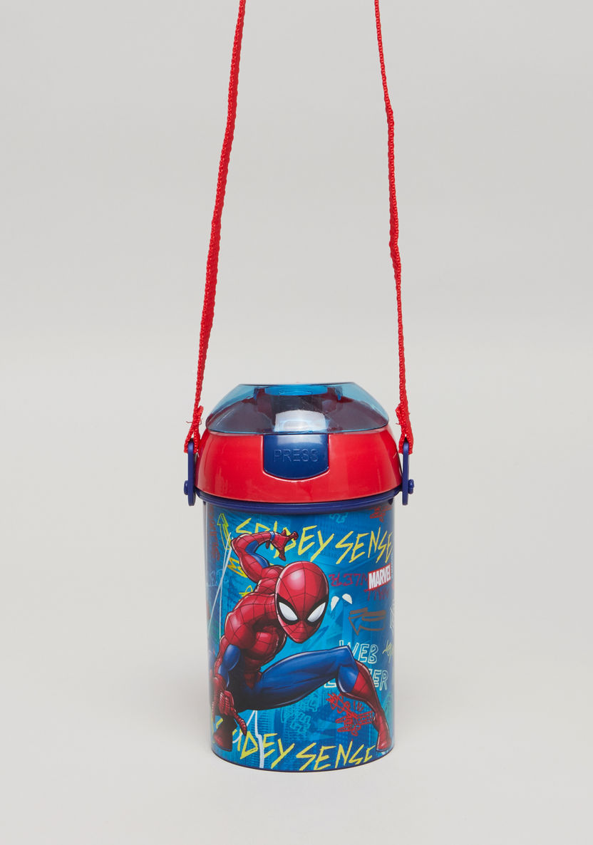 Spider-Man Printed Pop-Up Water Bottle - 450 ml-Mealtime Essentials-image-1