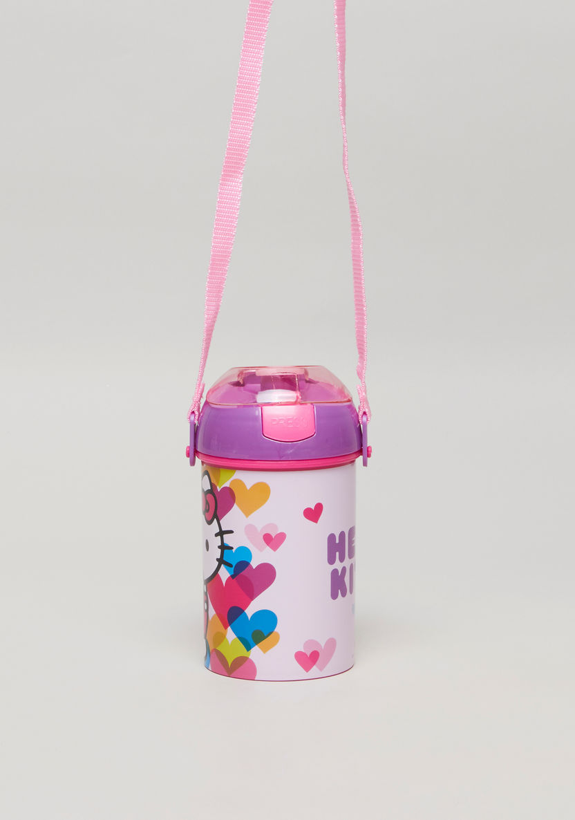 Hello Kitty Printed Water Bottle - 450 ml-Mealtime Essentials-image-1