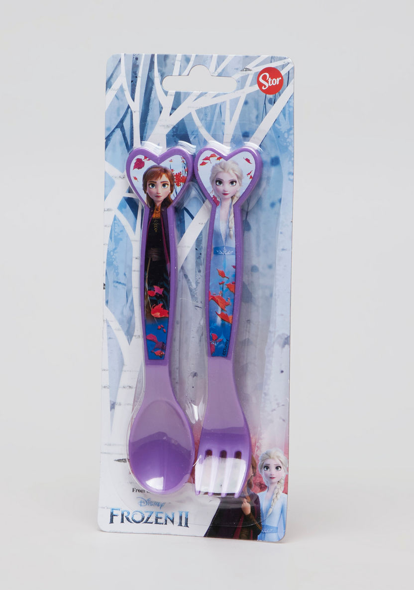 Disney Frozen Printed 2-Piece Cutlery Set-Mealtime Essentials-image-0