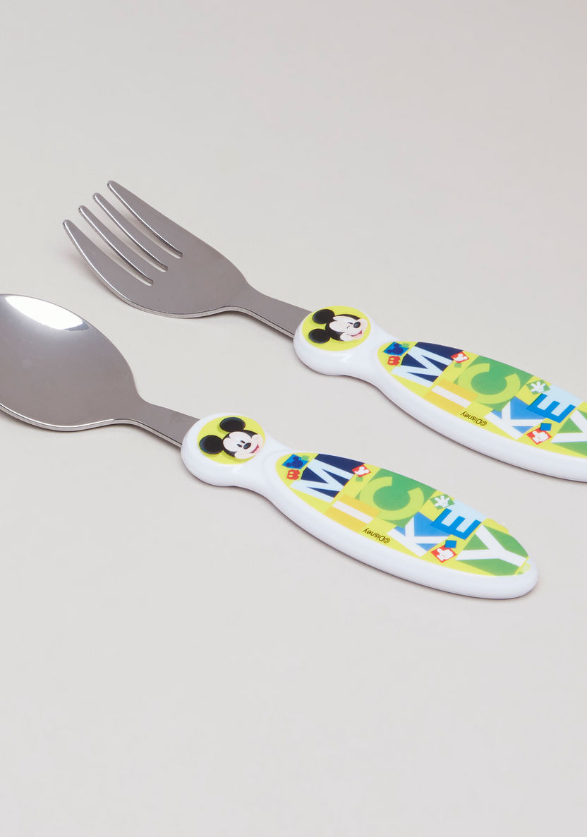 Disney Mickey Mouse Printed 2-piece Cutlery Set-Mealtime Essentials-image-1