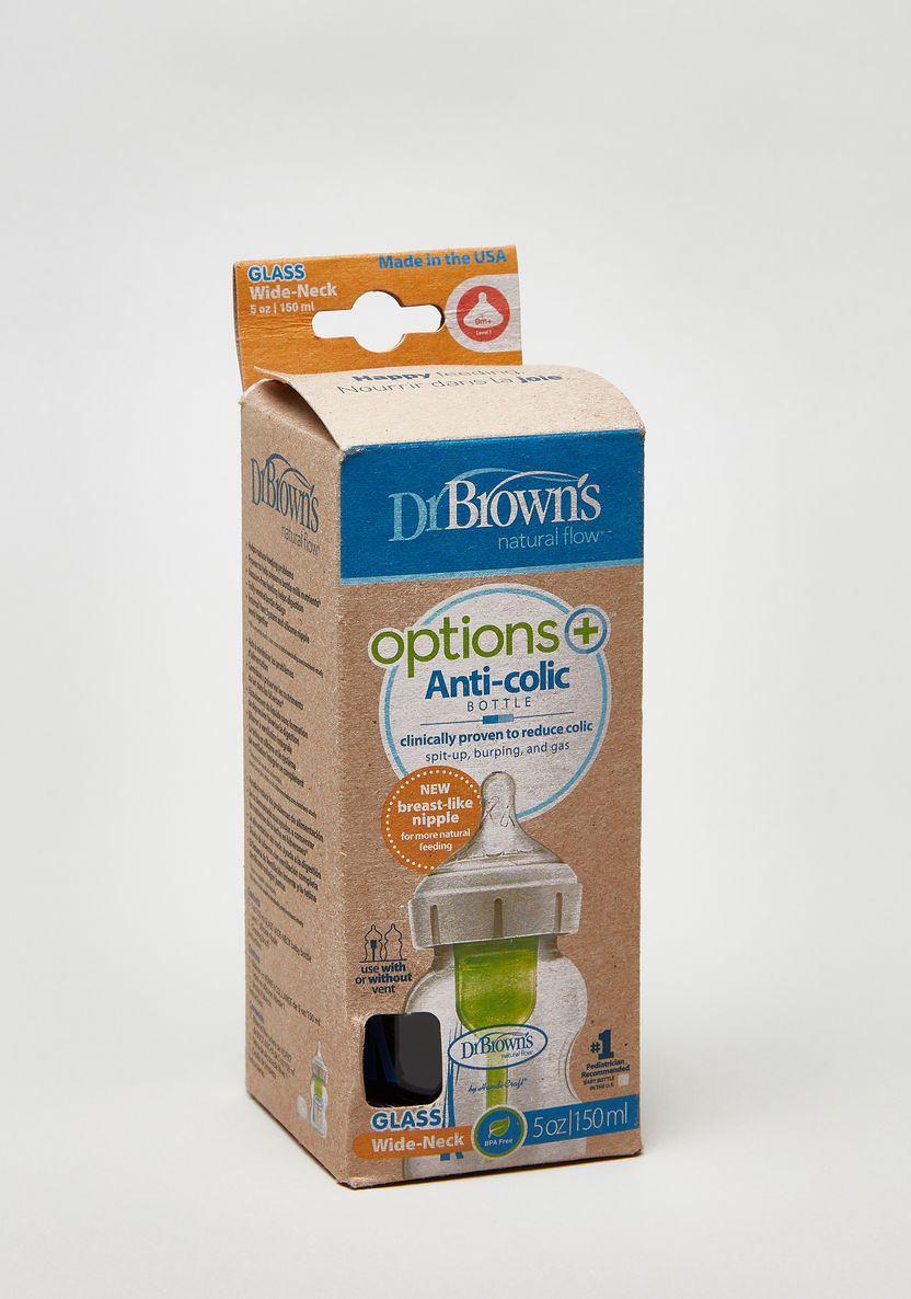 Dr. Brown's Natural Flow Options+ Anti-Colic Feeding Bottle - 5 oz-Bottles and Teats-image-4