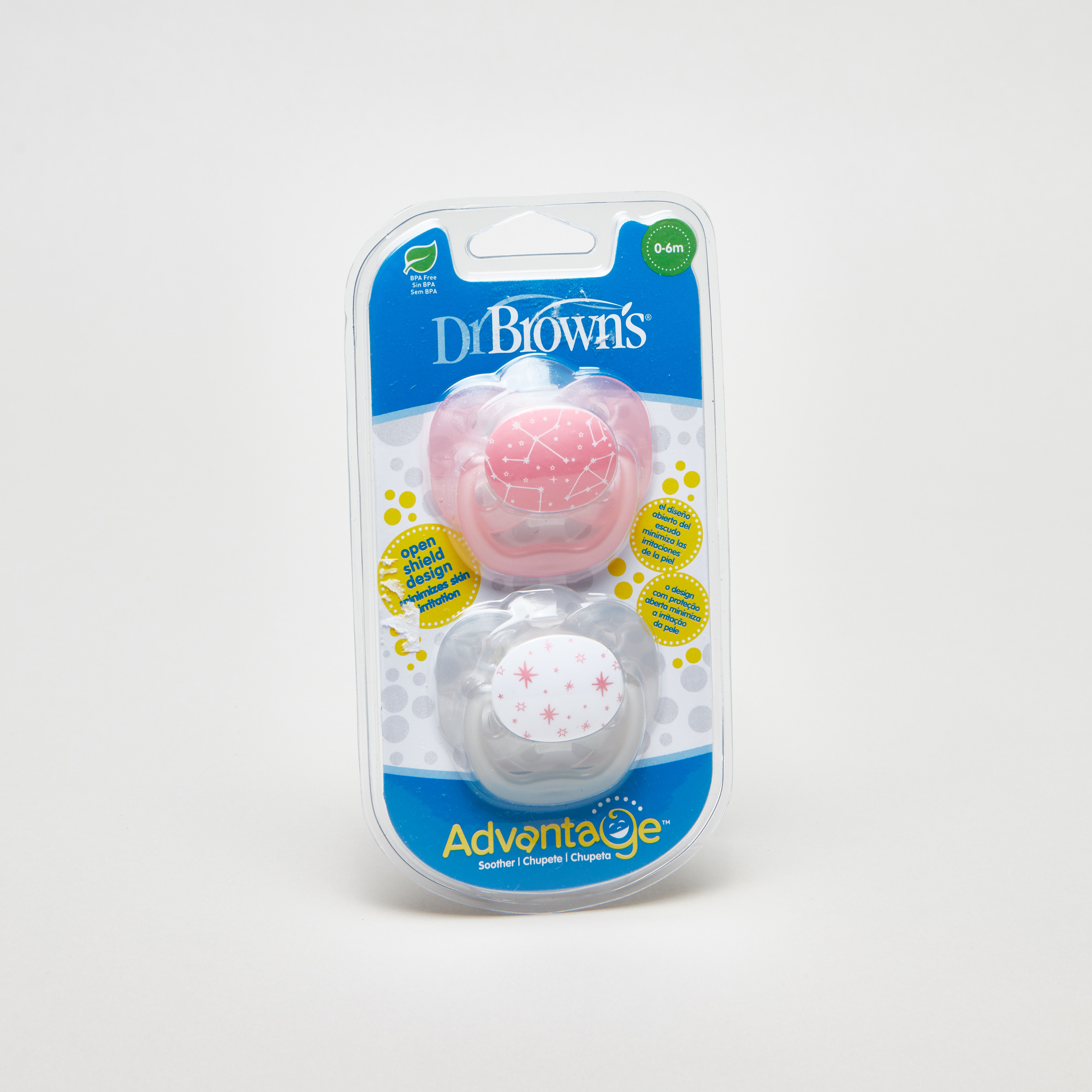 Dr. Brown's Advantage Reversible Pacifiers - Set of 2-baby-feeding-pacifiers-image-1