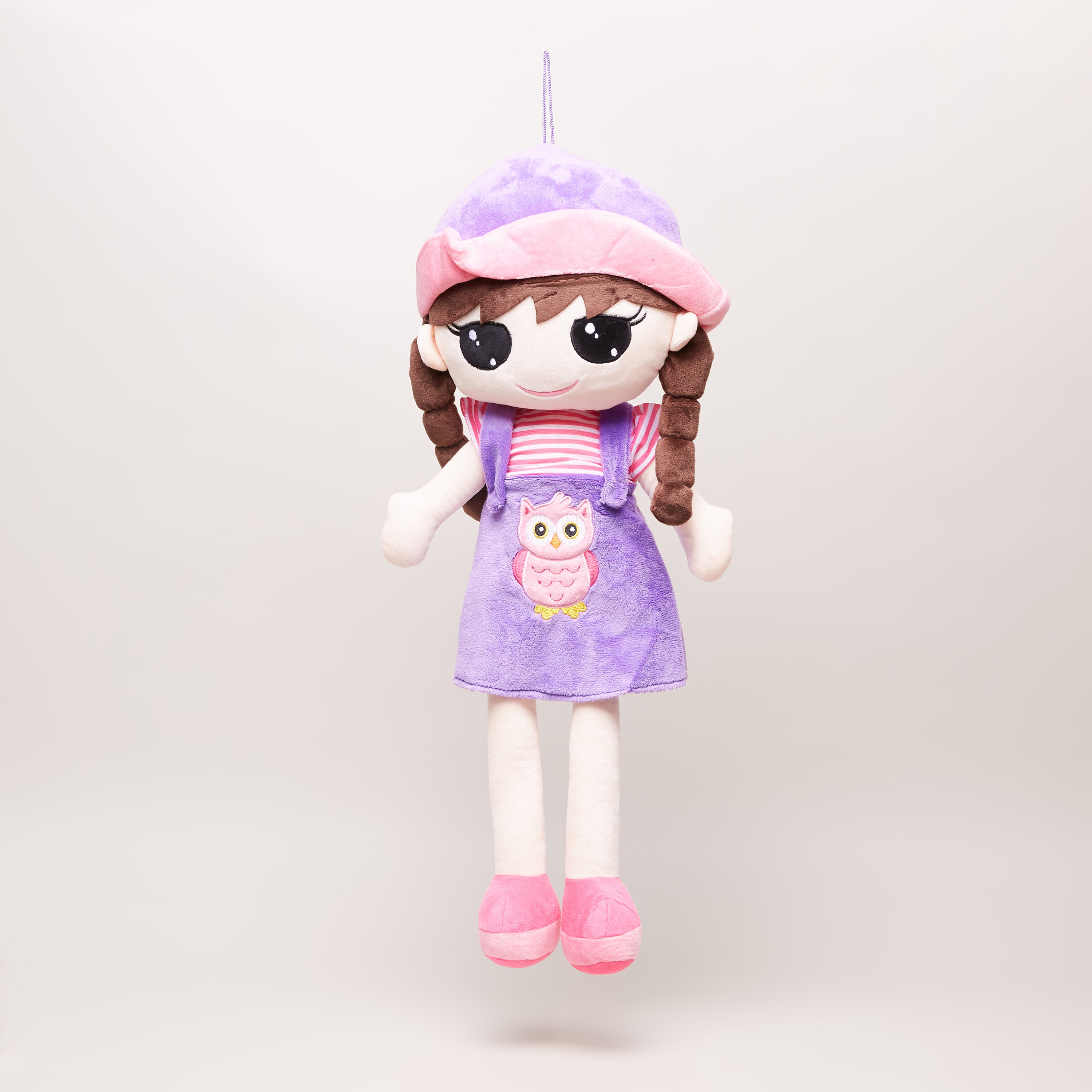 Juniors Doll with Purple Dungaree Dress and Hat - 60 cms-toys-dollsandplaysets-dolls-image-1