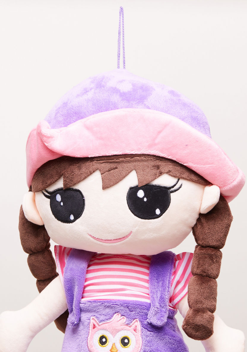 Juniors Doll with Purple Dungaree Dress and Hat - 60 cms-Dolls and Playsets-image-1