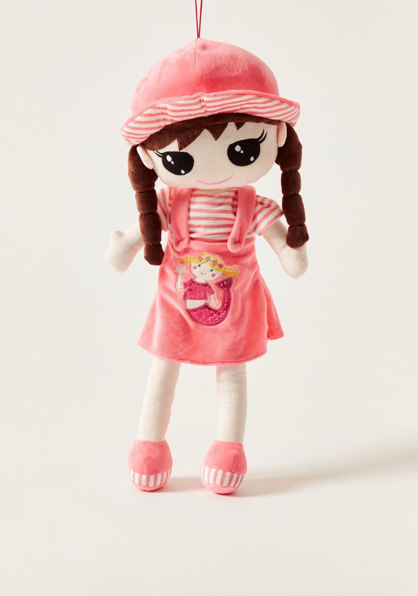 Juniors Doll with Purple Dungaree Dress and Hat - 60 cms-Dolls and Playsets-image-3