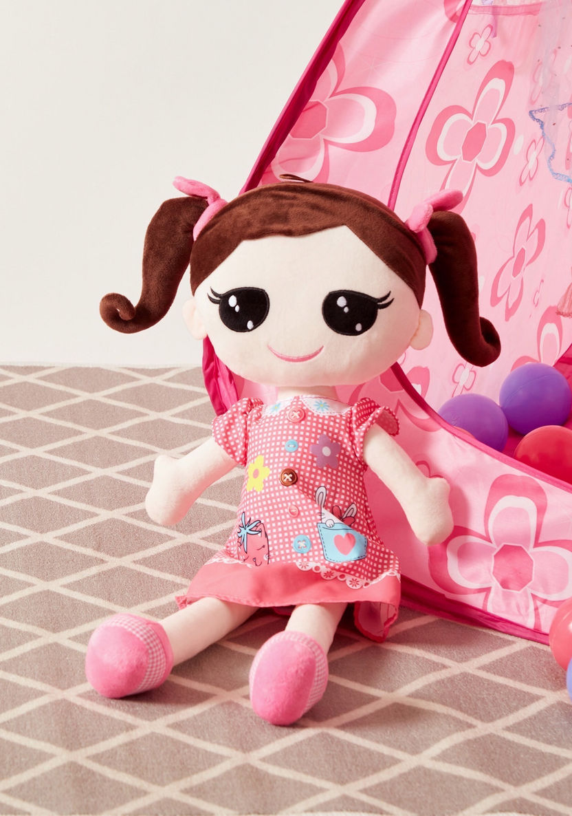 Juniors Doll in Checked Dress - 60 cms-Dolls and Playsets-image-0