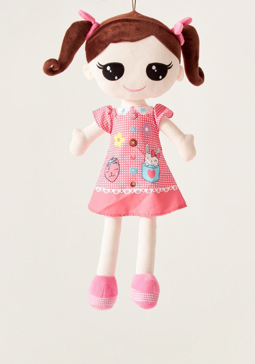 Juniors Doll in Checked Dress - 60 cms-Dolls and Playsets-image-3