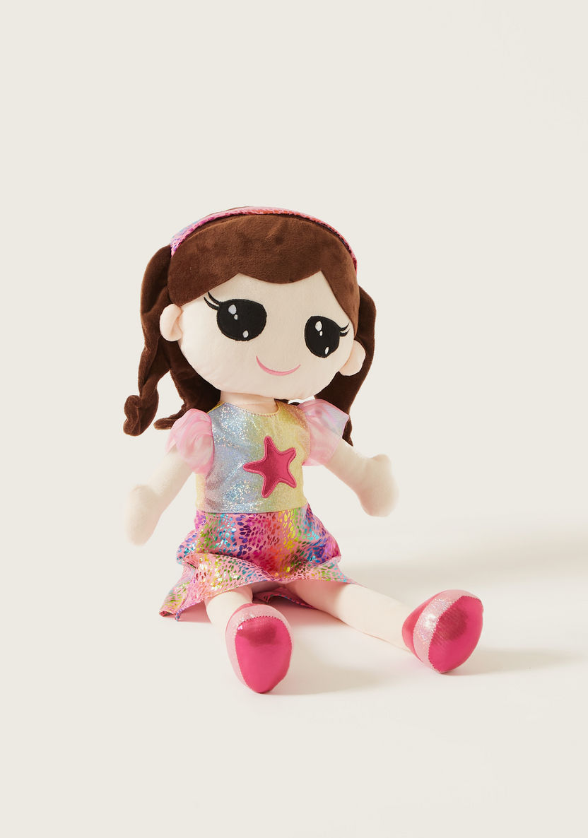 Juniors Doll in Pink Top and Rainbow Skirt - 60 cms-Dolls and Playsets-image-1