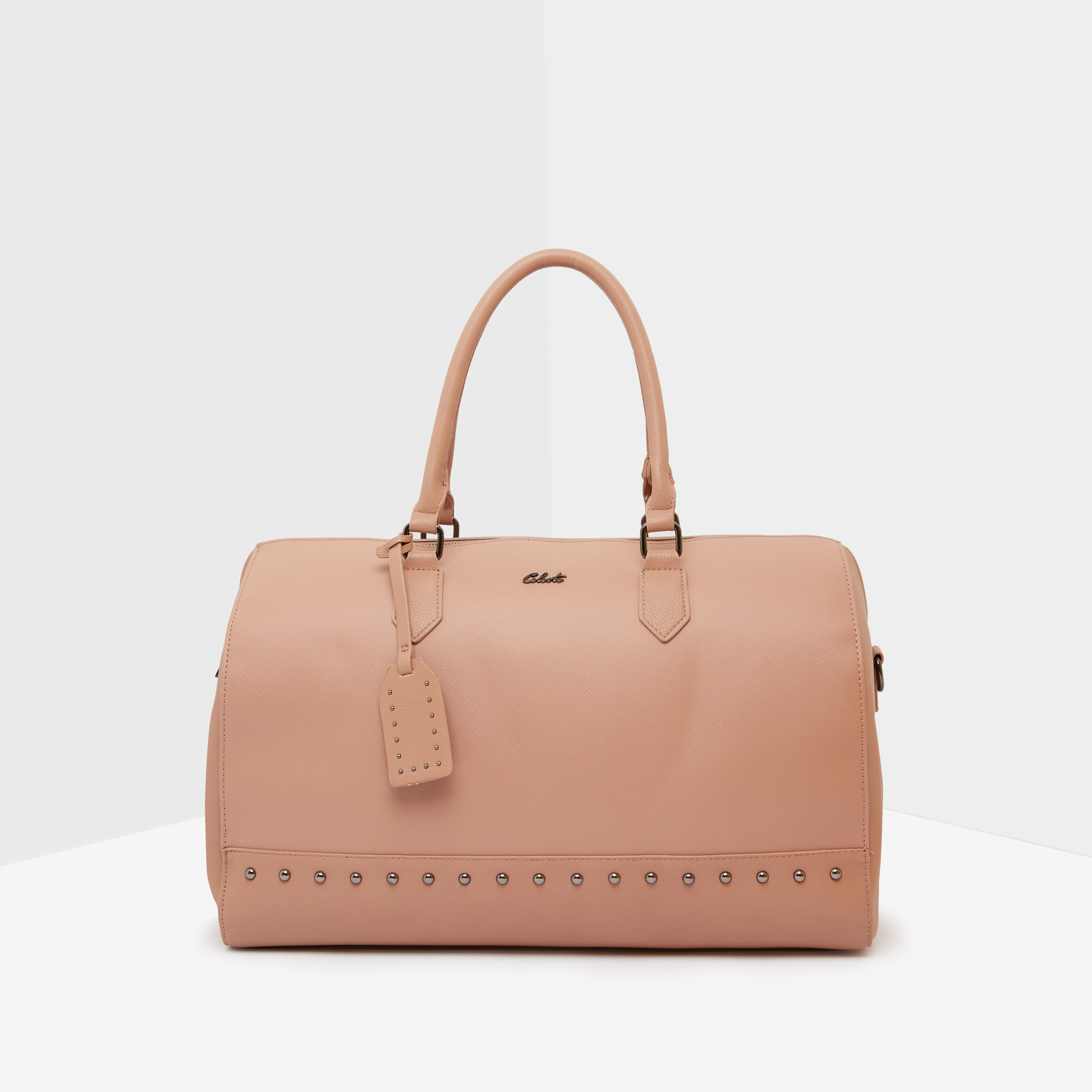 Celeste Studded Duffel Bag with Detachable Strap-travel-luggagesandbags-dufflebags-image-1