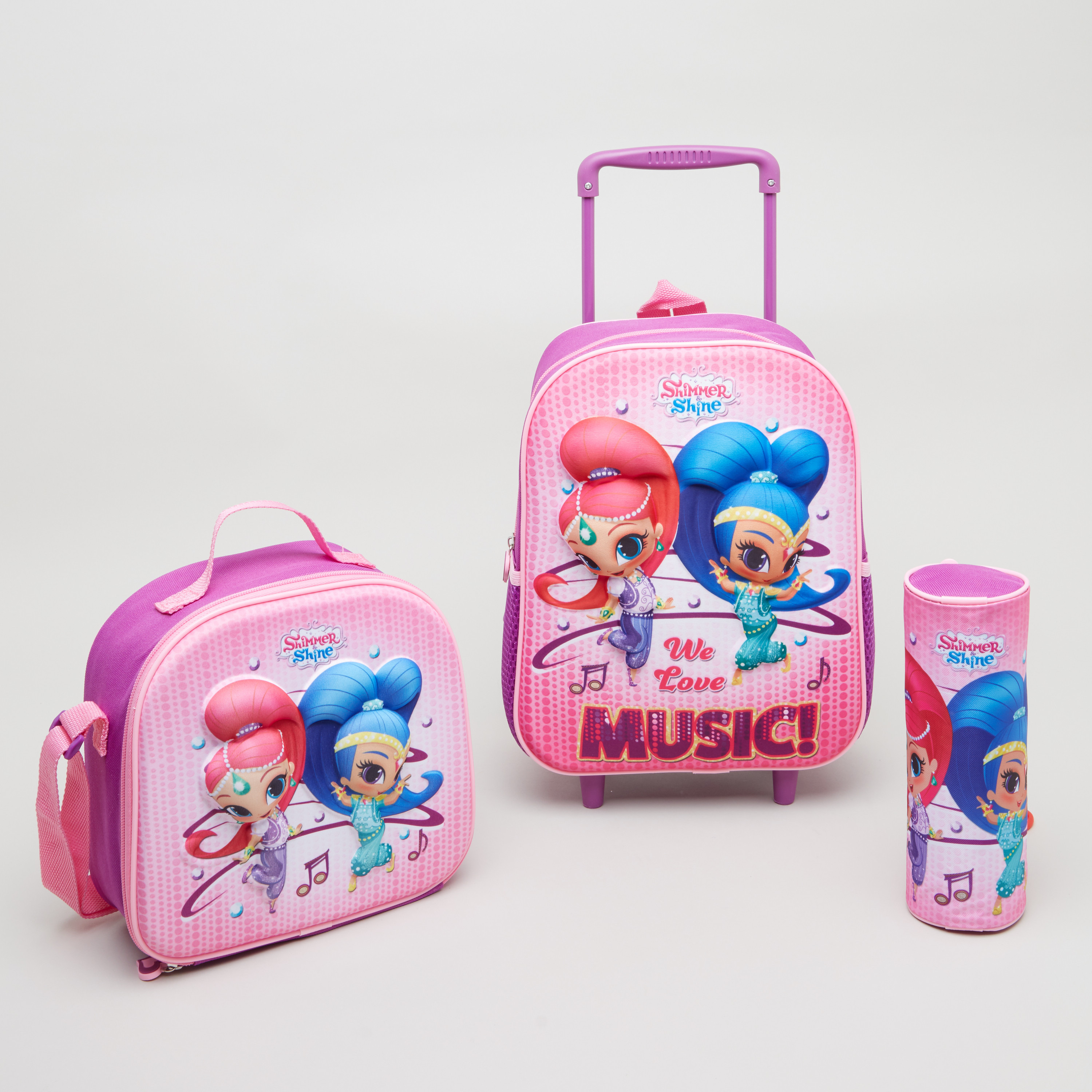 Shimmer and shine trolley bag deals