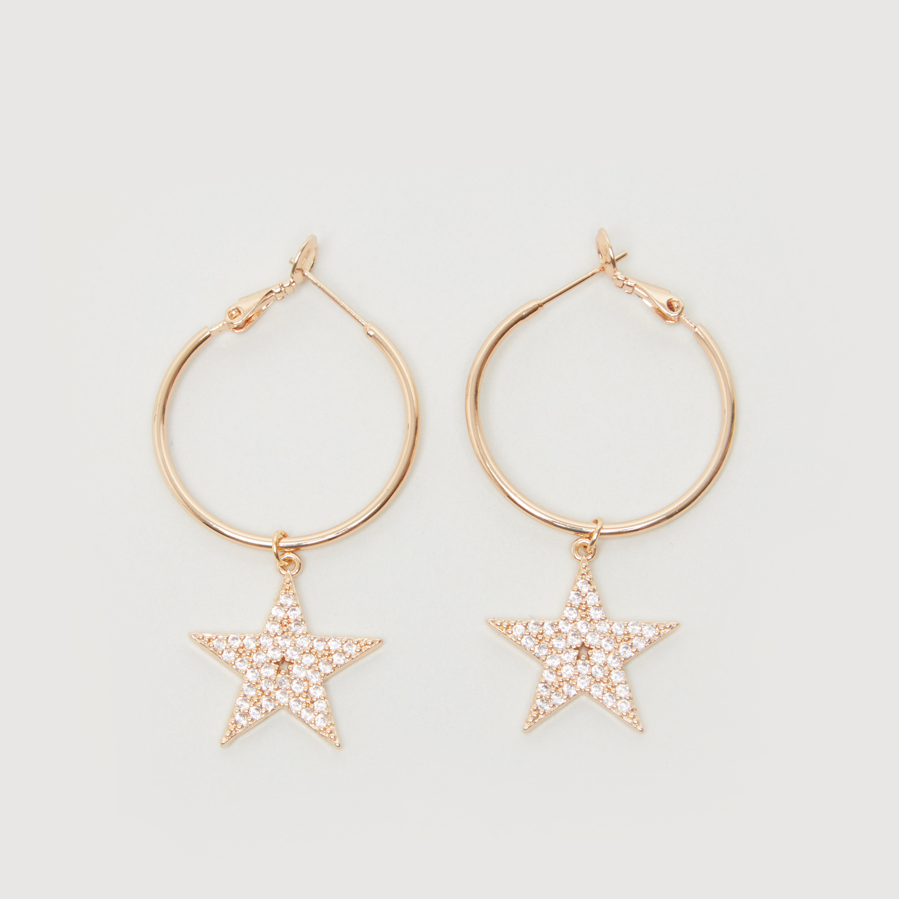 حلقان حلقية بدلّاية يد نجمة مرصعة بالحجر-women-watchesandjewellery-jewellery-earrings-image-1