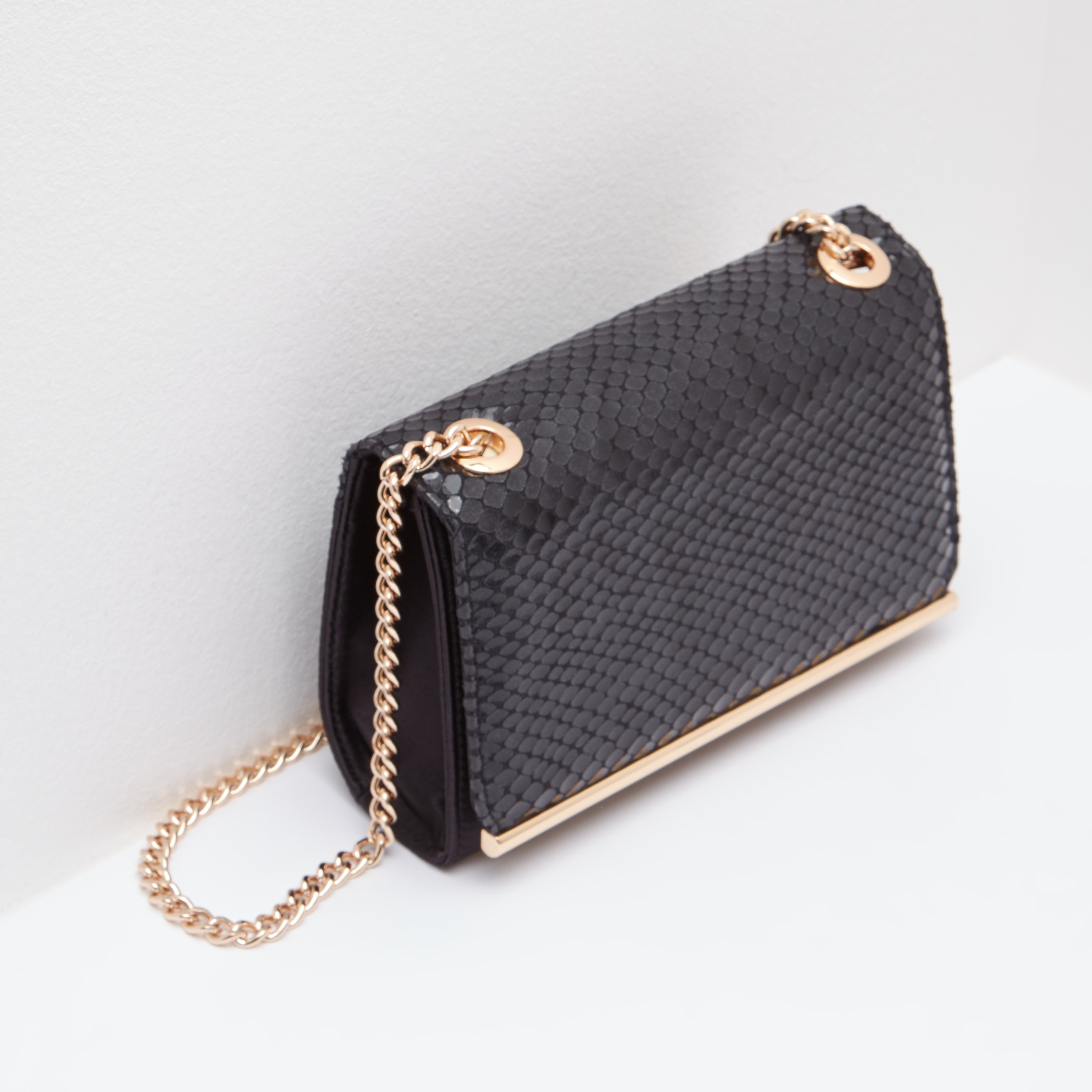 Celeste Textured Crossbody Bag with Metallic Chain-women-bagsandwallets-handbags-image-3