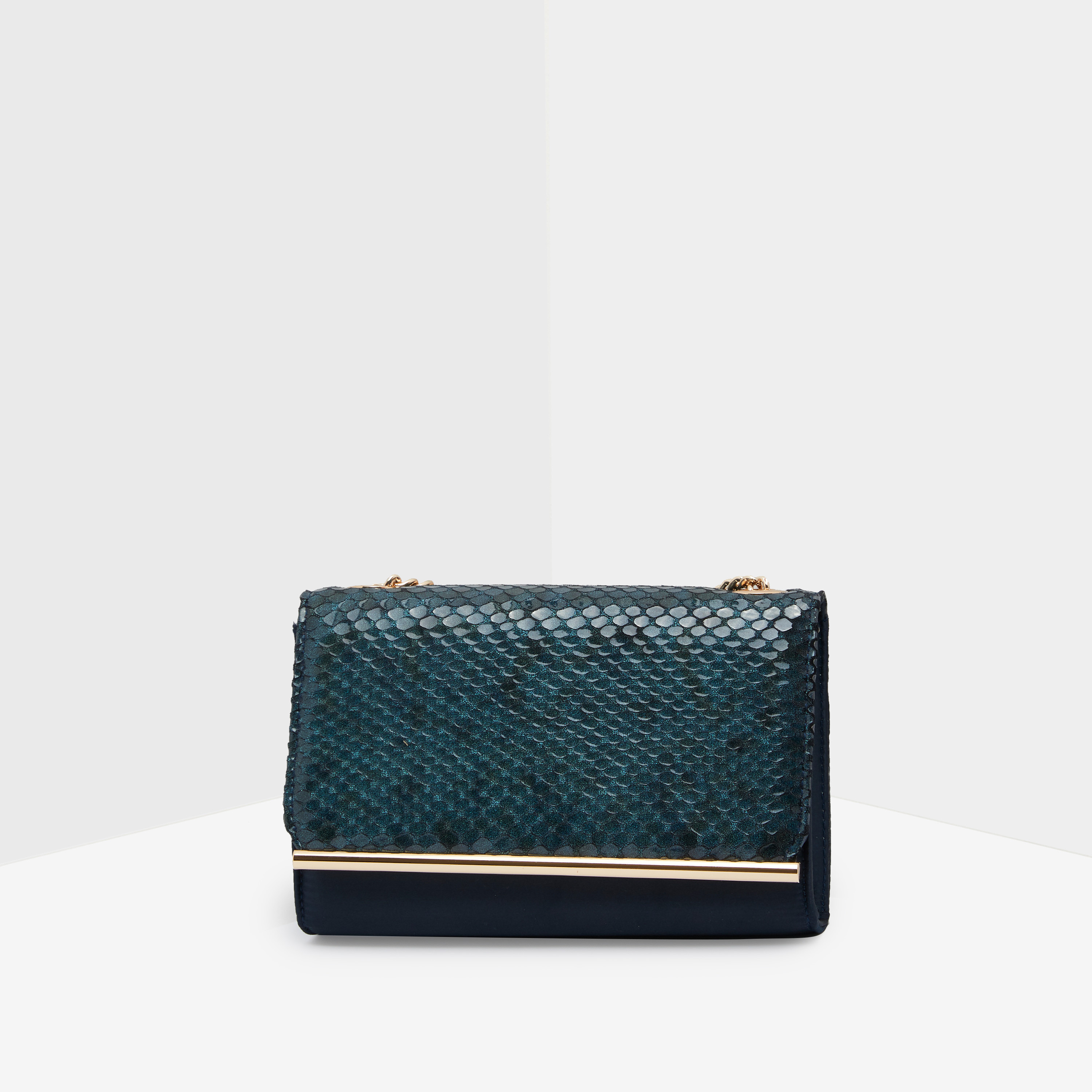 Celeste Textured Crossbody Bag with Metallic Chain-women-bagsandwallets-handbags-image-5