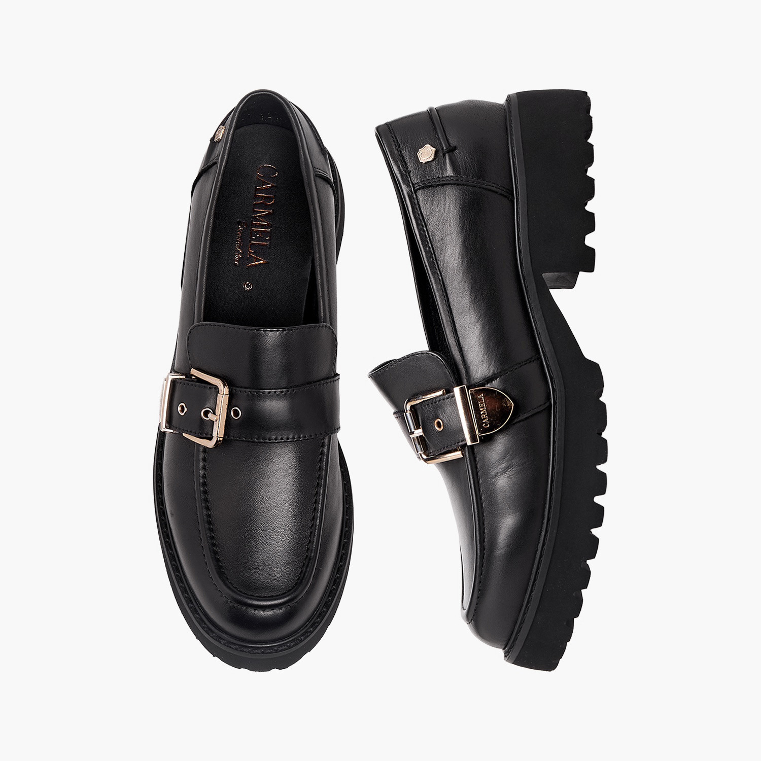 Carmela Women Buckle Detail Leather Loafer-women-shoes-heels-image-1