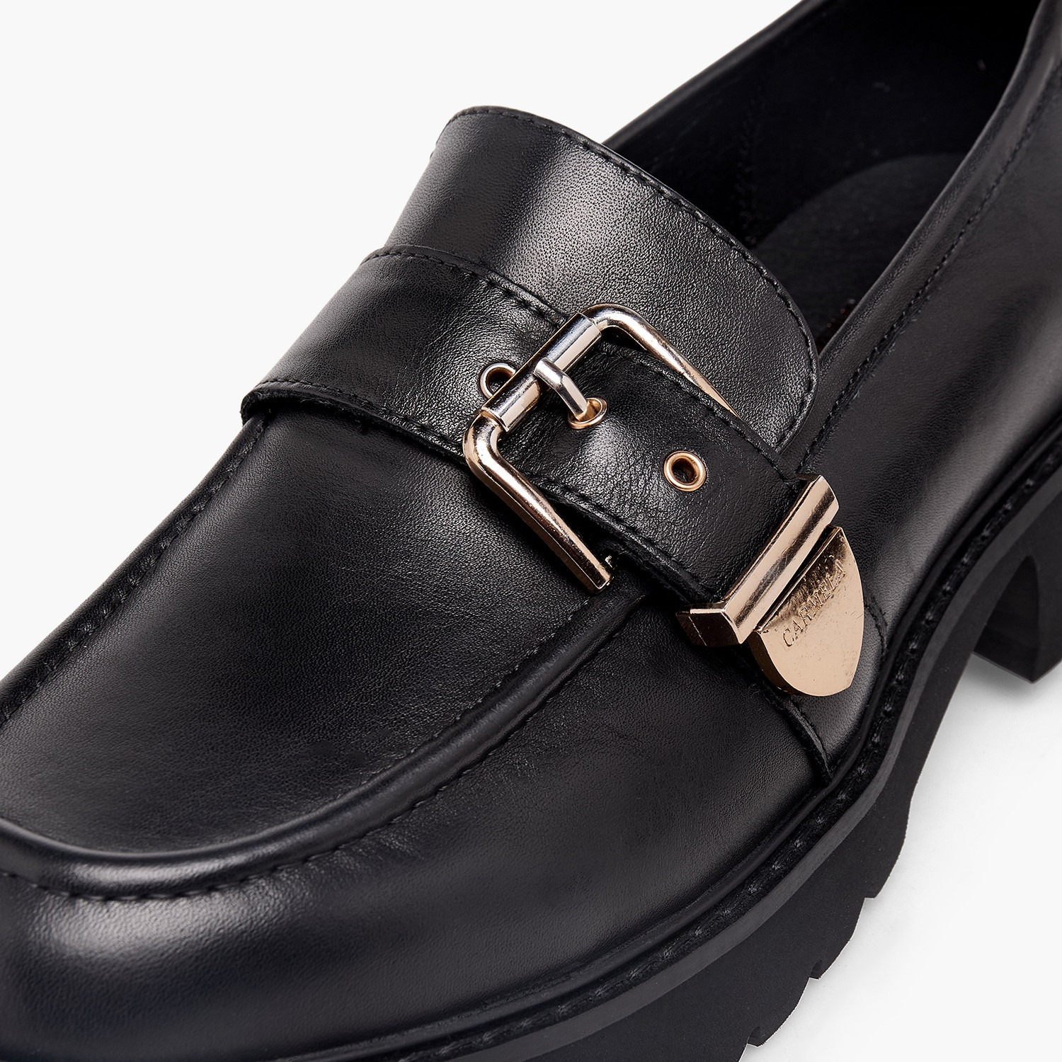 Carmela Women Buckle Detail Leather Loafer-women-shoes-heels-image-4