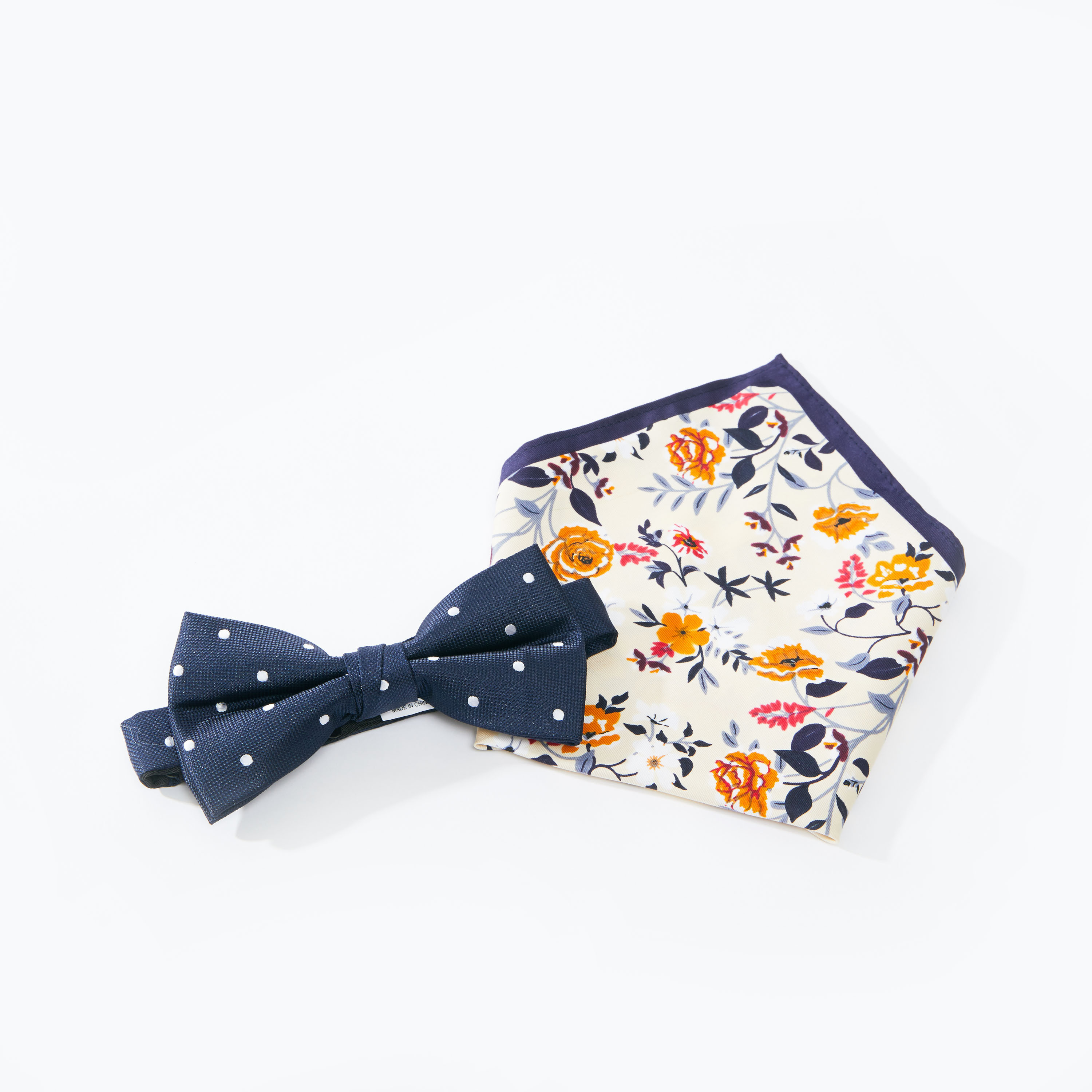 Printed Bow Tie with Pocket Square-men-tiesandcufflinks-pocketsquares-image-1
