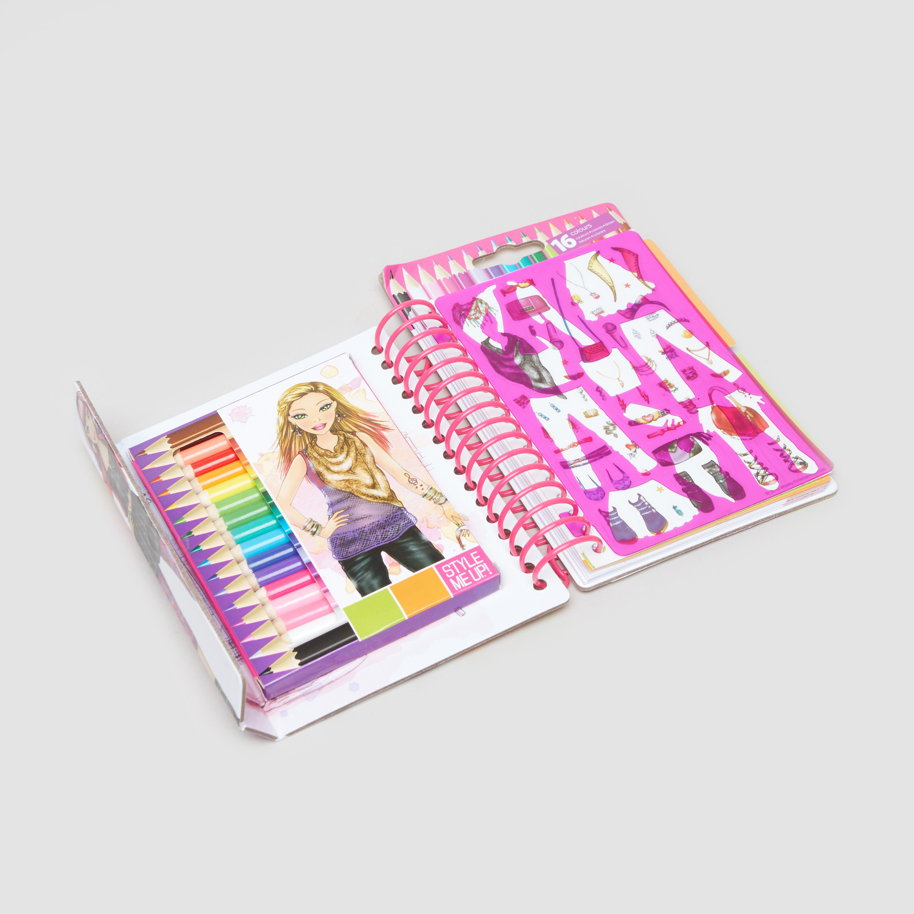 Style Me Up Spiral Bound Sketchbook with 16 Colours-books-english-childrenbooks-image-2