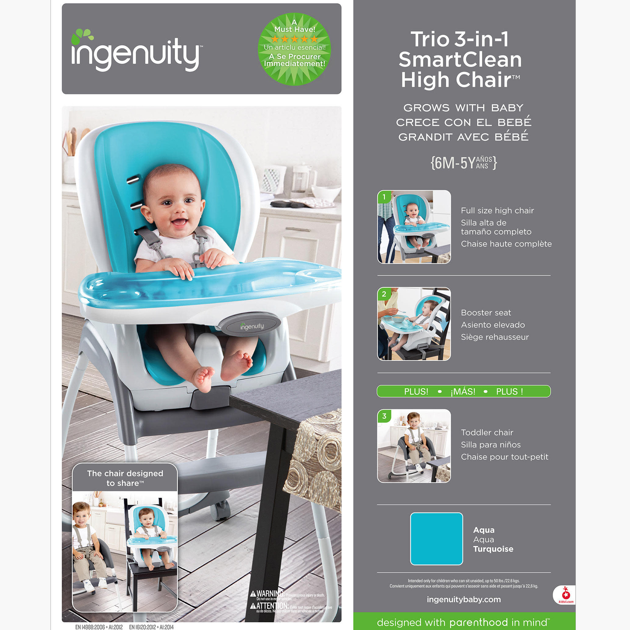 Ingenuity smart discount clean high chair