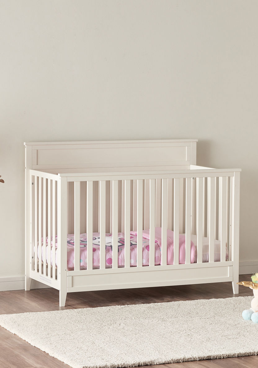Juniors Fairway White 2-in-1 Wooden Crib with Three Adjustable Heights (Up to 3 years)-Baby Cribs-image-0