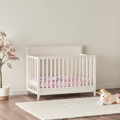 سرير أطفال خشبي 2 في 1 أبيض فيرواي قابل للتعديل إلى ثلاثة مستويات (حتى 3 سنوات) من جونيورز