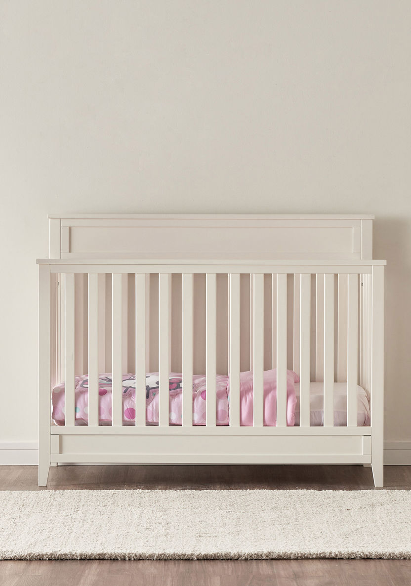 Juniors Fairway White 2-in-1 Wooden Crib with Three Adjustable Heights (Up to 3 years)-Baby Cribs-image-1