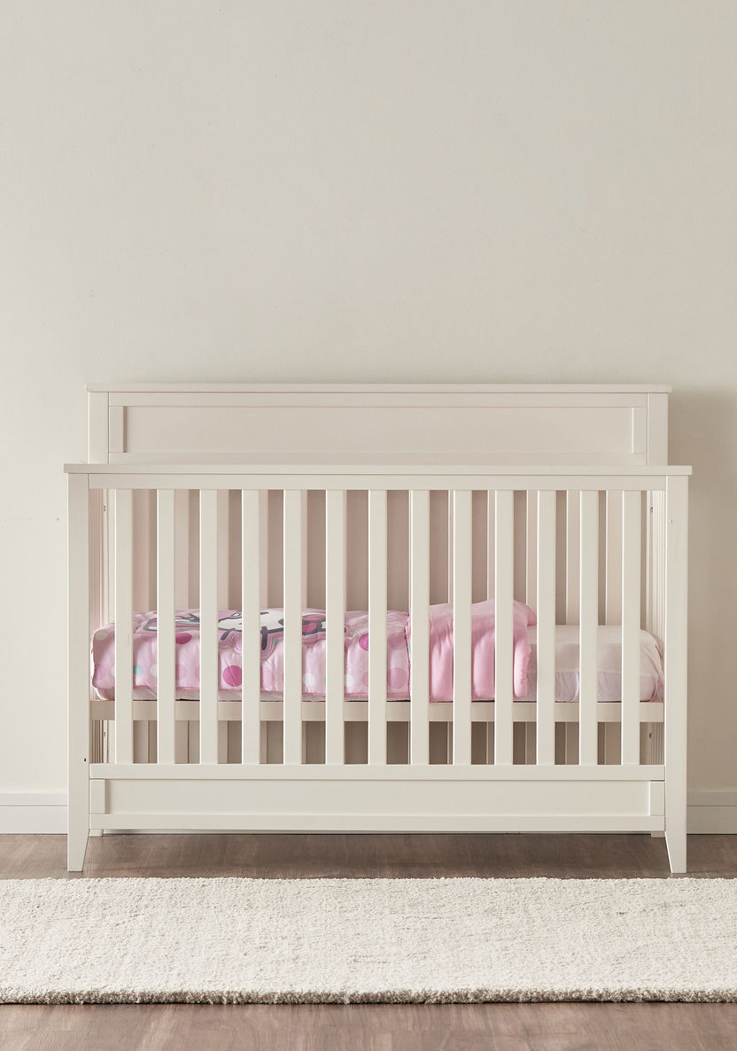 Juniors Fairway White 2-in-1 Wooden Crib with Three Adjustable Heights (Up to 3 years)-Baby Cribs-image-2