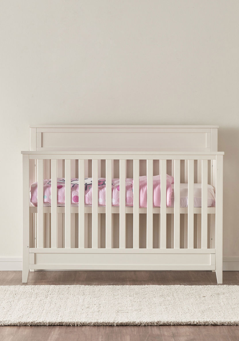 Juniors Fairway White 2-in-1 Wooden Crib with Three Adjustable Heights (Up to 3 years)-Baby Cribs-image-3
