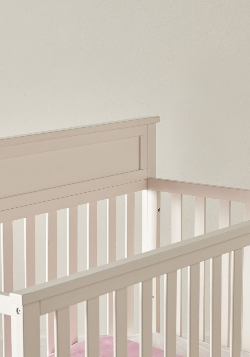 Juniors Fairway White 2-in-1 Wooden Crib with Three Adjustable Heights (Up to 3 years)-Baby Cribs-image-4