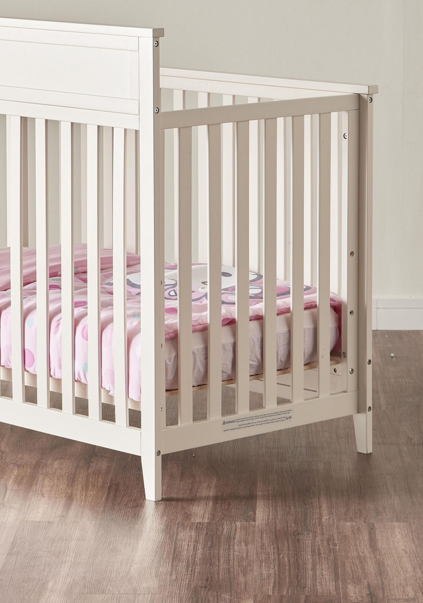 Juniors Fairway White 2-in-1 Wooden Crib with Three Adjustable Heights (Up to 3 years)-Baby Cribs-image-8