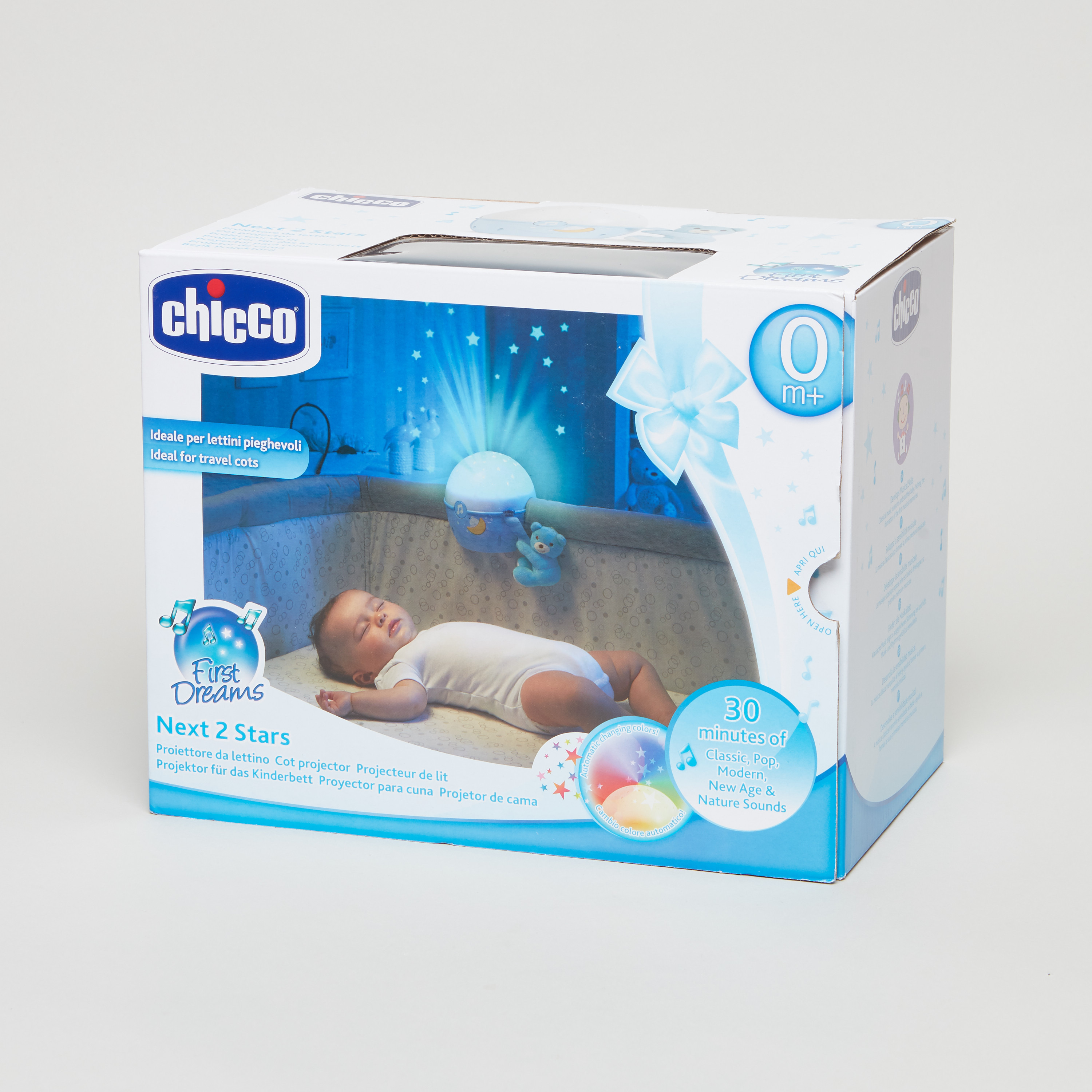 Chicco next 2 on sale stars cot projector