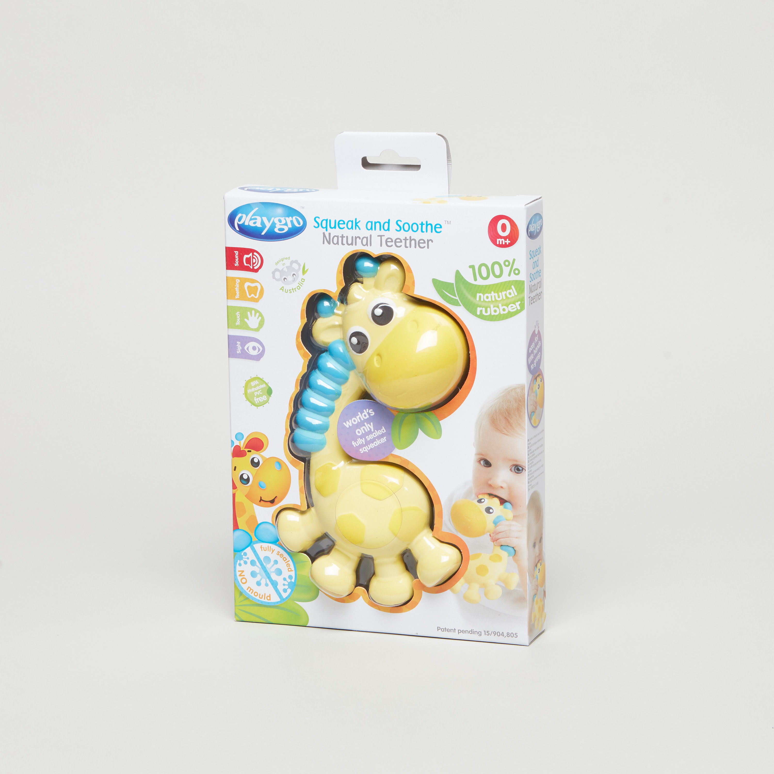 Playgro squeak and hot sale soothe natural teether