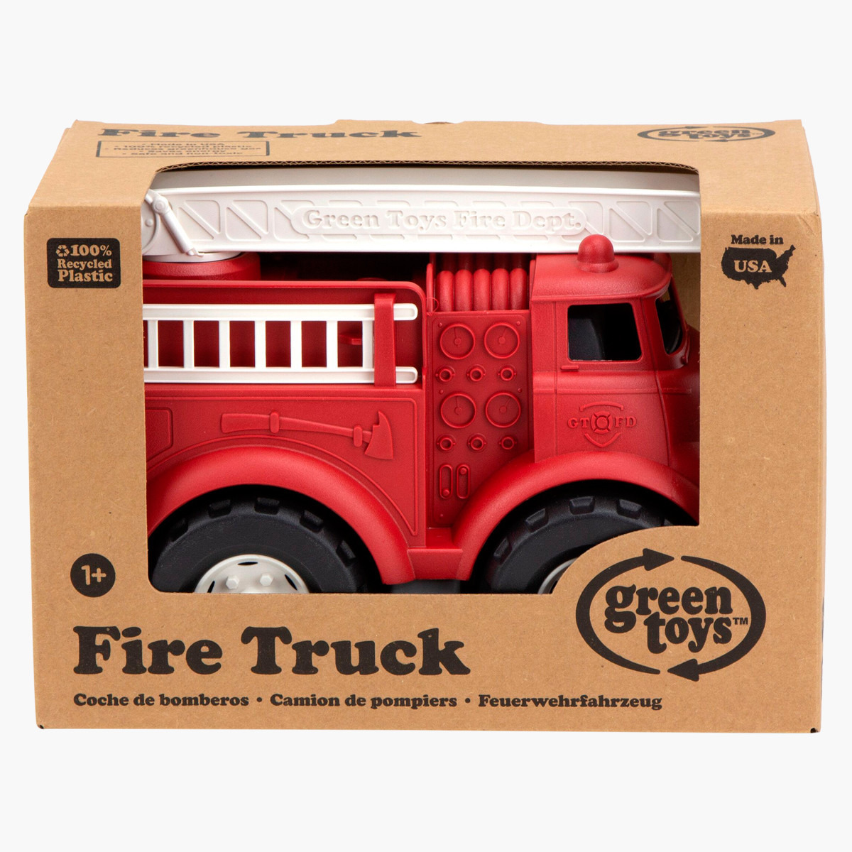 Green fire truck toy on sale