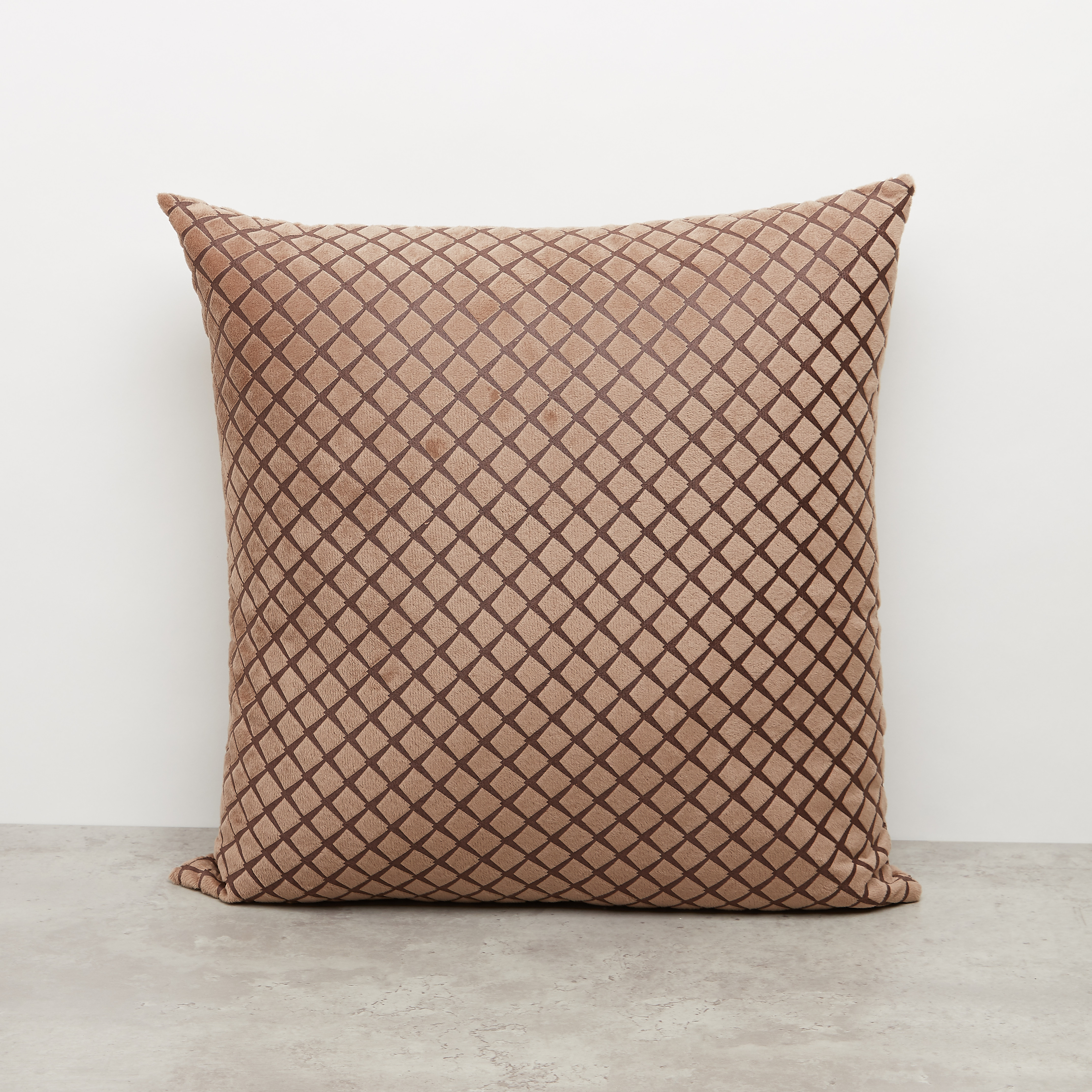 Chequered Velvet Cushion - 45x45 cms-household-cushionsandthrows-cushioncovers-image-2
