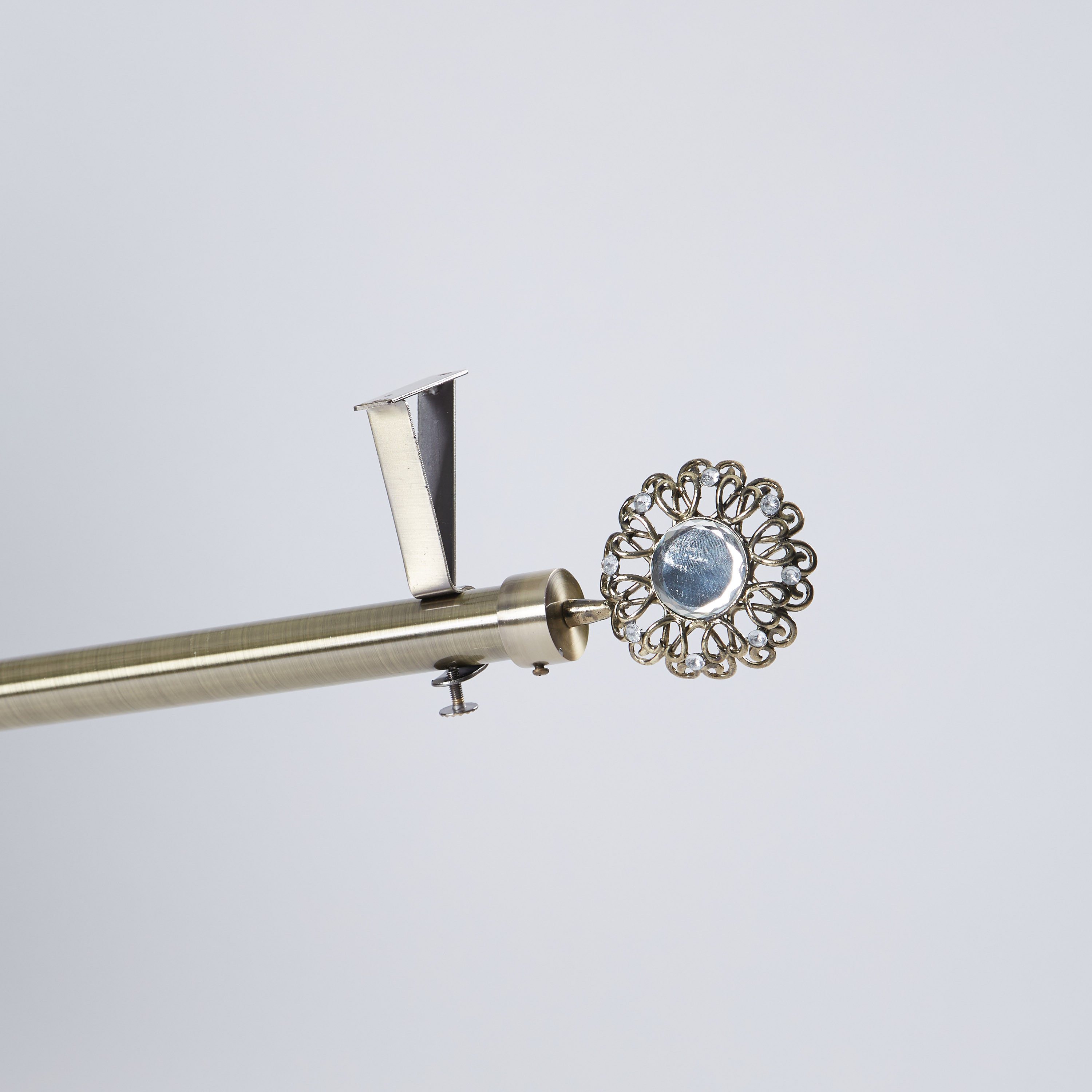 Single Curtain Rod with Embellished Finial - 140 to 274 cms-household-bathandlaundry-shower-showercurtainrods-image-3
