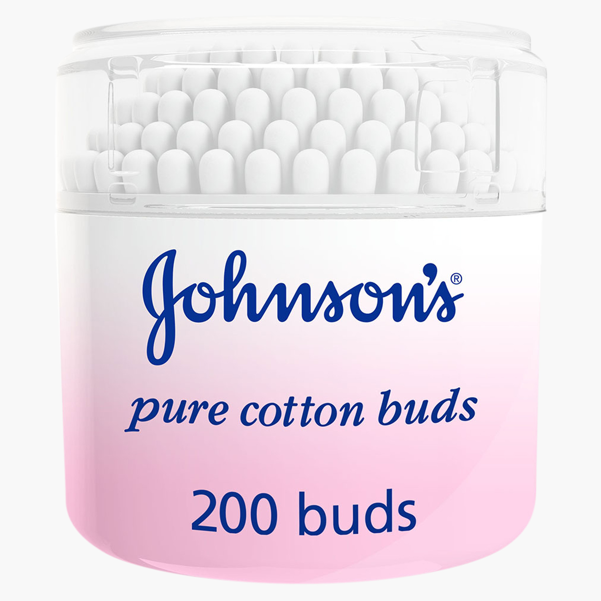 سدادات أذن قطنية للأطفال من جونسون - 200 قطعة-baby-bathandcare-hairbodyskincare-image-1