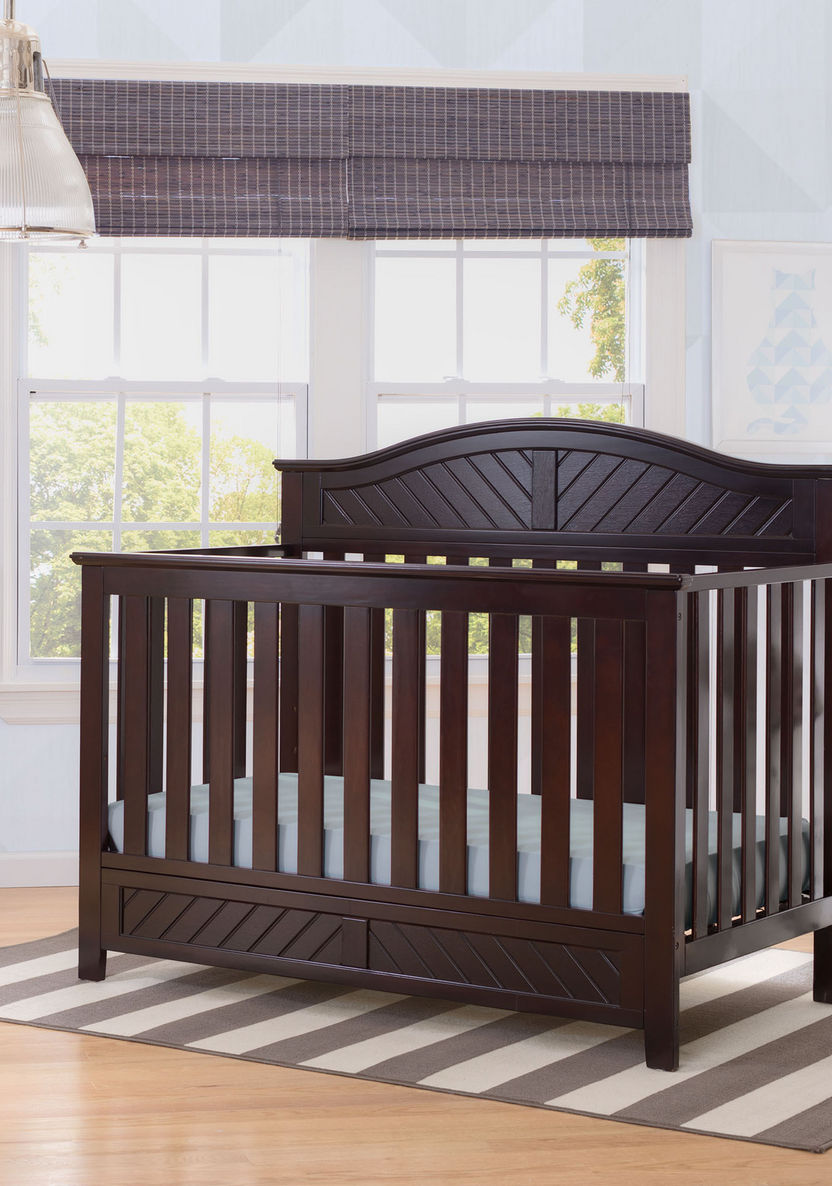 Delta Bennington Elite 3-in-1 Curved Crib with Toddler Guard Rail-Baby Cribs-image-1