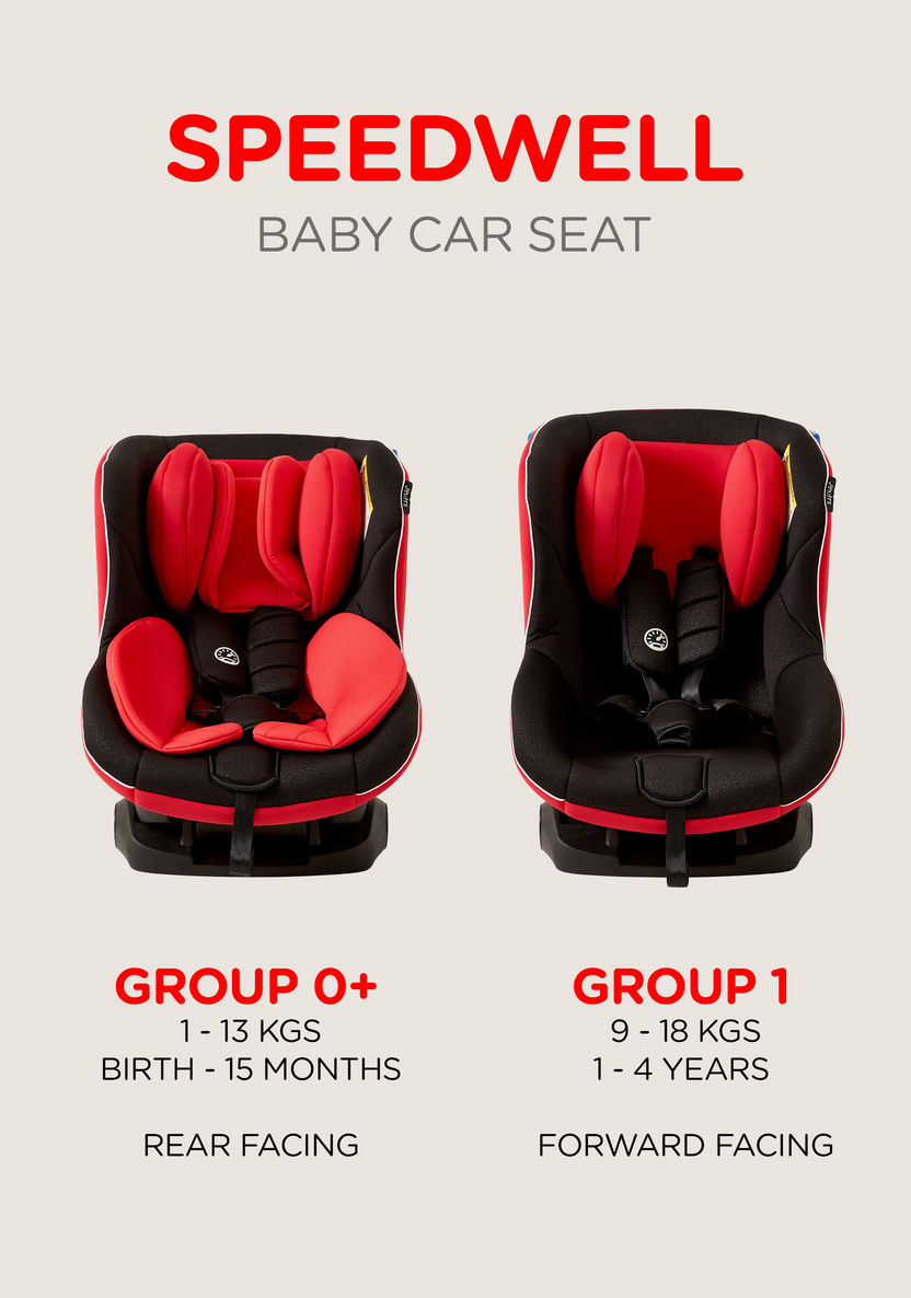 Juniors Challenger Baby Car Seat - Red/Black (Up to 4 years)-Car Seats-image-3