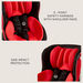 Juniors Challenger Baby Car Seat - Red/Black (Up to 4 years)-Car Seats-thumbnail-5